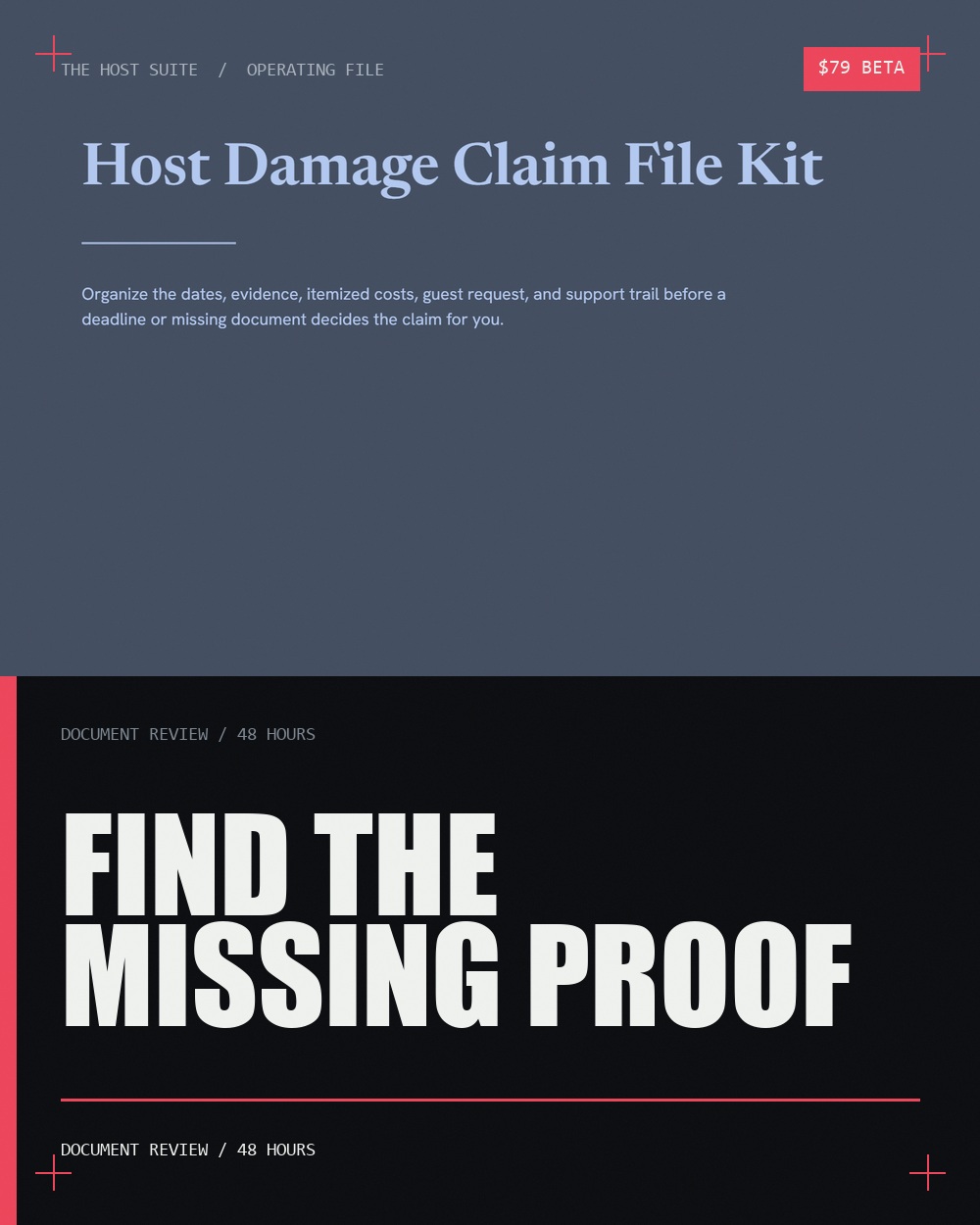 48-Hour damage documentation review for hosts