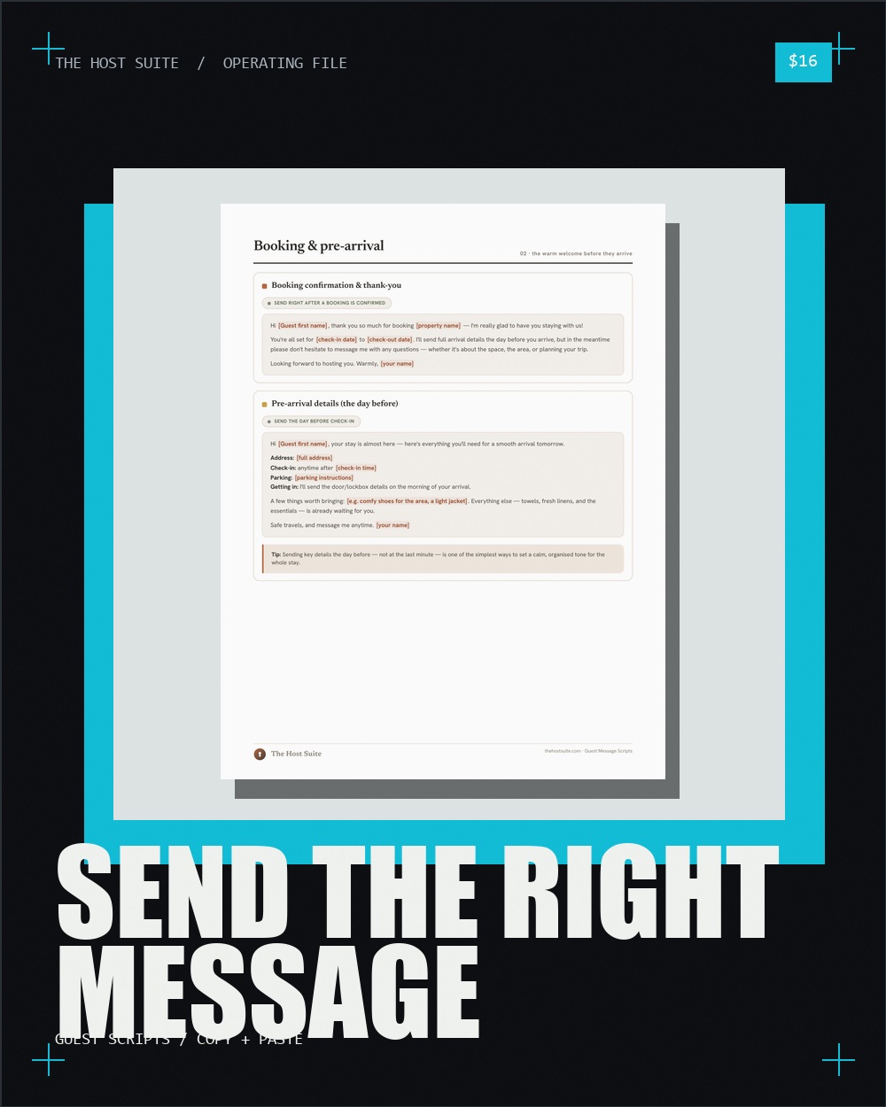 Guest Message Scripts pack