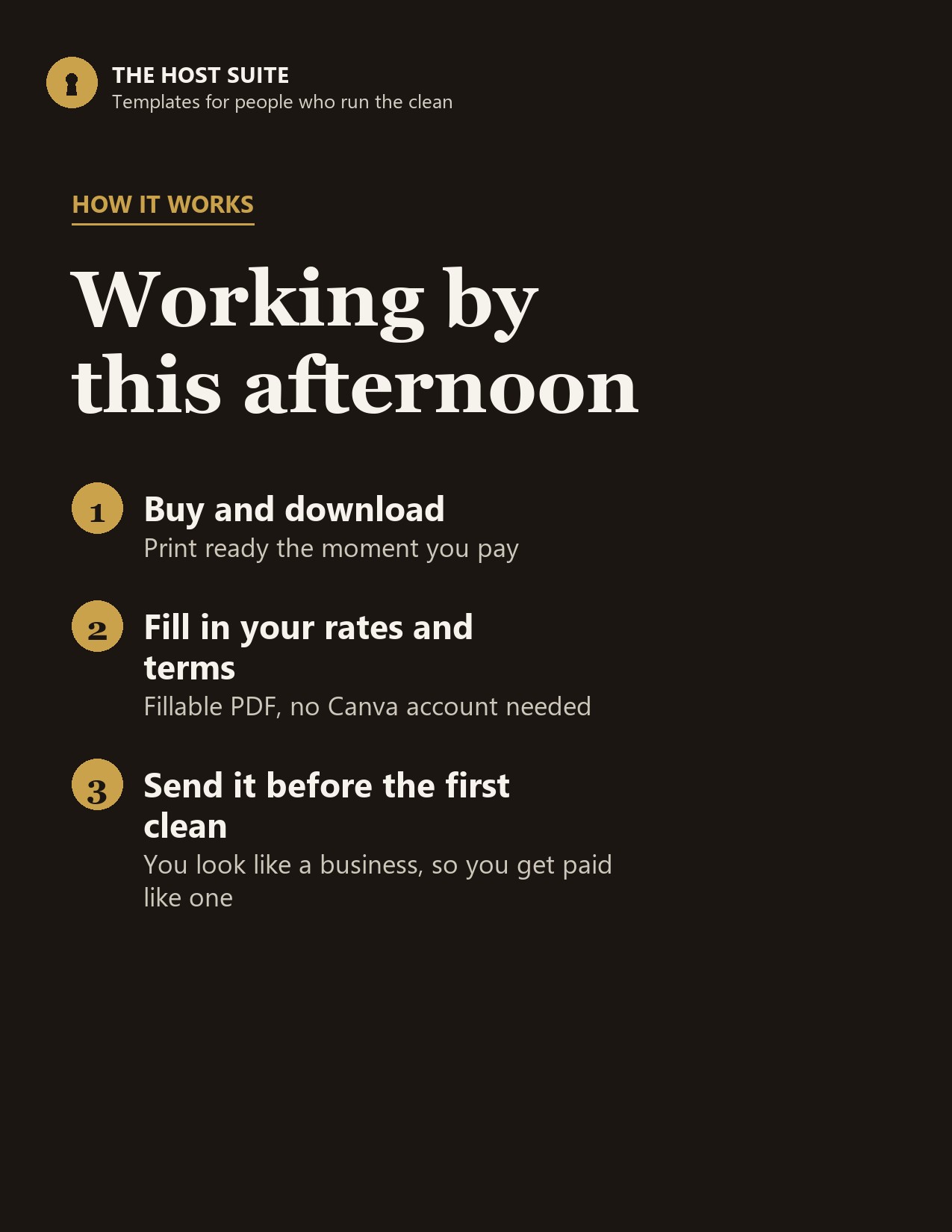 How the Cleaner's Business Pack works in three steps