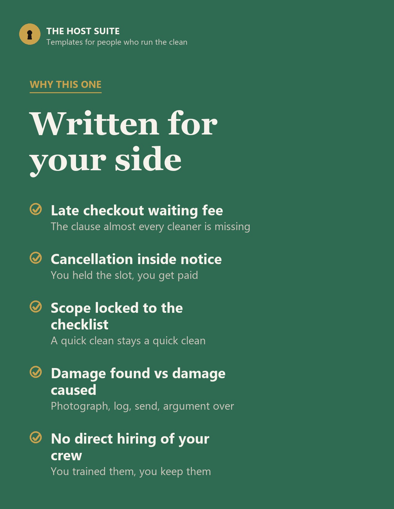 Why the Cleaner's Business Pack is written for the cleaner