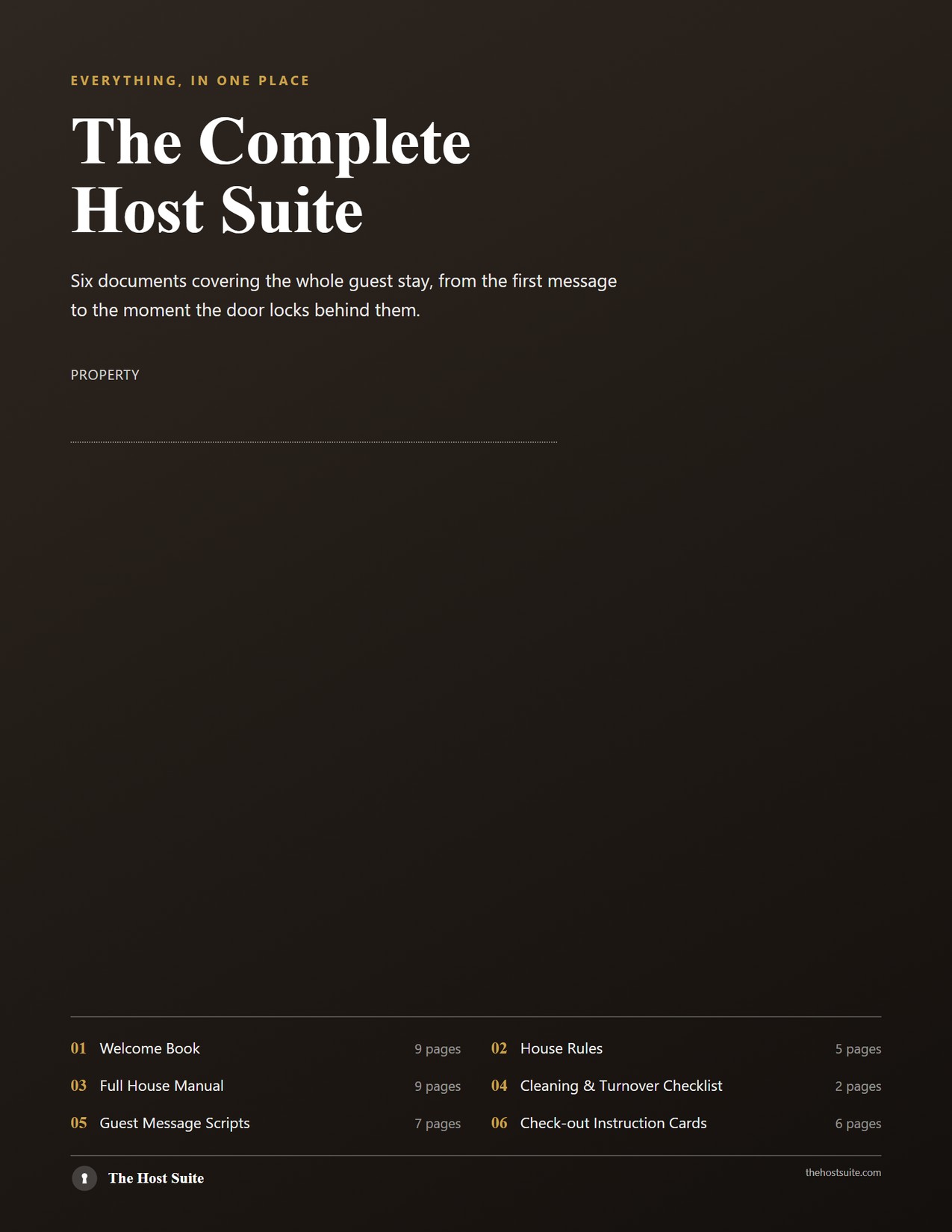 The Complete Host Suite, six templates and forty pages
