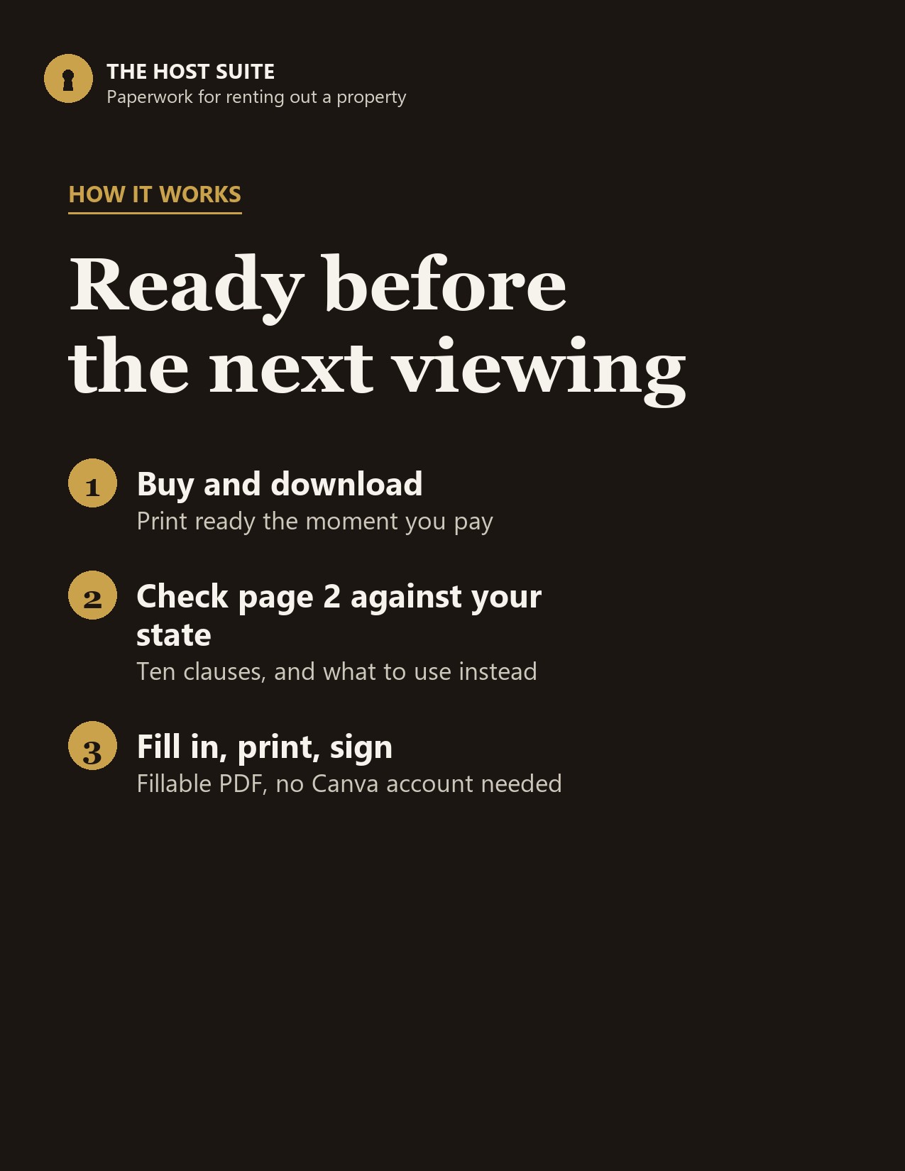 How the Landlord Paperwork Pack works in three steps
